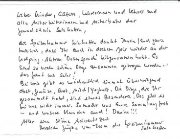 Helfende Hände 2025 Brief